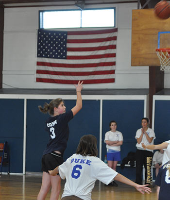 girls playing basketball